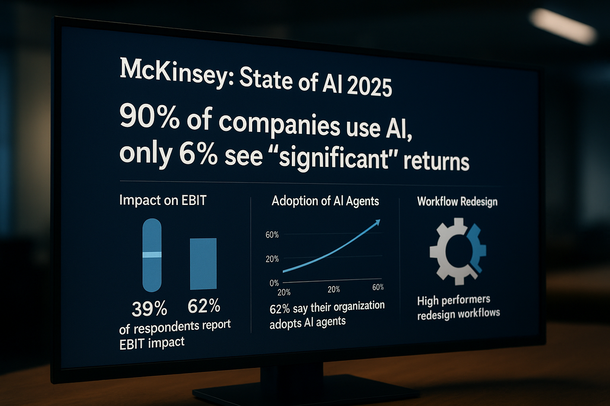 McKinsey: 90% firmi koristi AI, ali samo 6% vidi značajan povrat