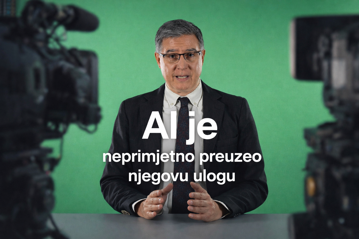 Prvi srpski AI voditelj: Eksperiment koji je prošao neprimjećeno na nacionalnoj TV