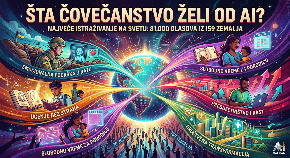 Šta čovječanstvo zapravo želi od vještačke inteligencije? Rezultati najvećeg istraživanja u istoriji (81.000 ispitanika)