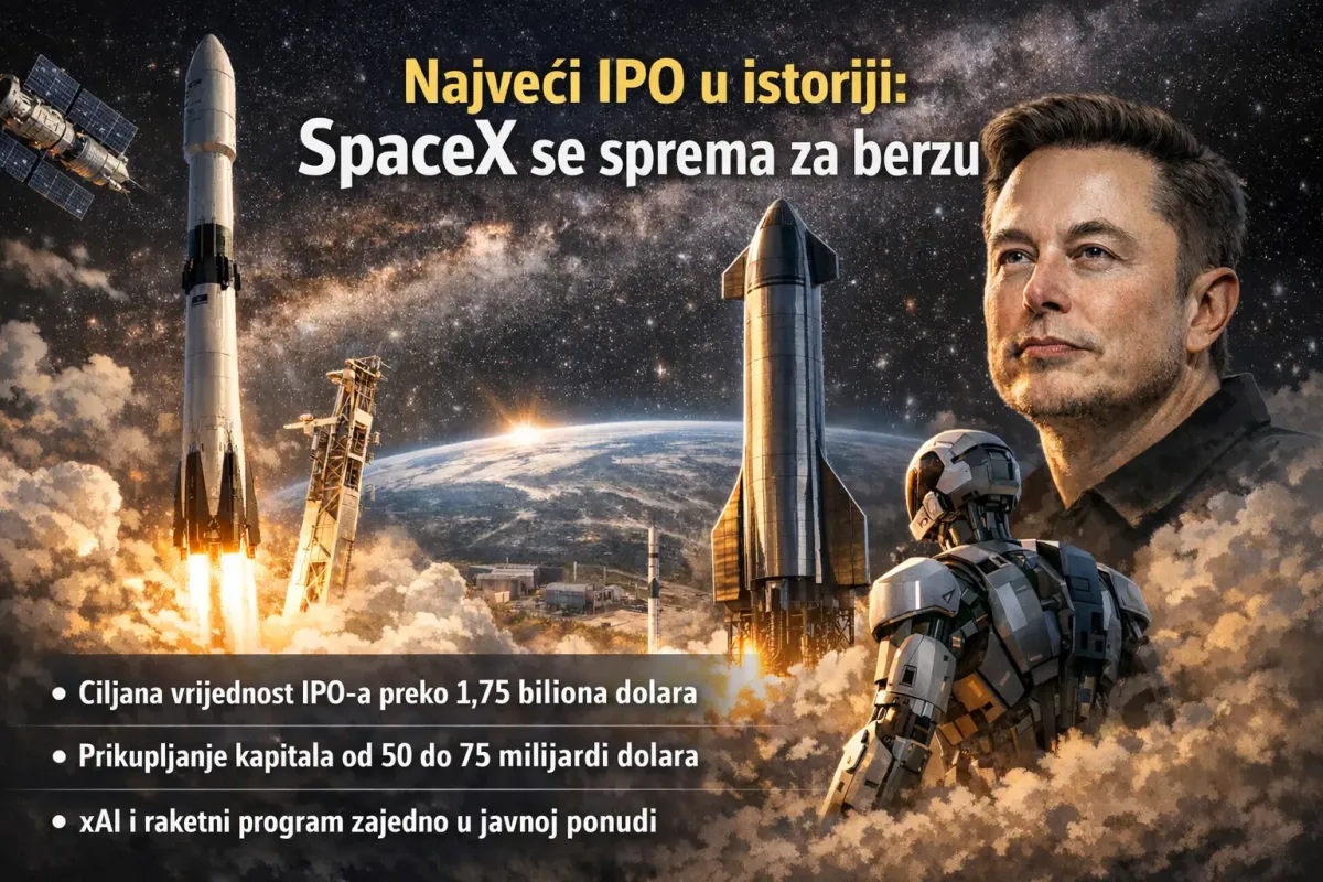 SpaceX cilja najveći IPO u istoriji