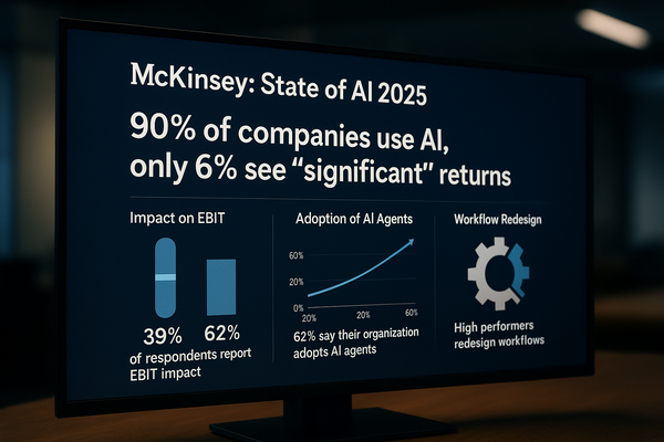 McKinsey: 90% firmi koristi AI, ali samo 6% vidi značajan povrat