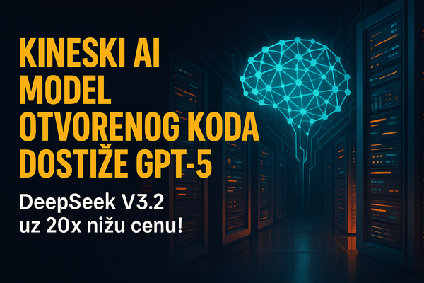DeepSeek šokira industriju: Novi V3.2 modeli dostižu GPT-5 uz drastično nižu cijenu